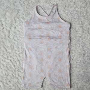 Handmade Floral And Sun Patterned Strappy Romper